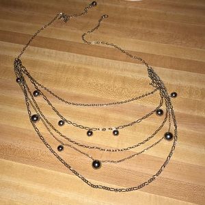 5 chain adjustable long necklace